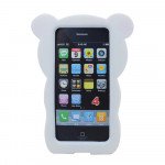 Wholesale iPhone 4S 4 3D Bear Case (White)